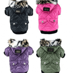 manteau petit chien hiver avec polaire et capuche